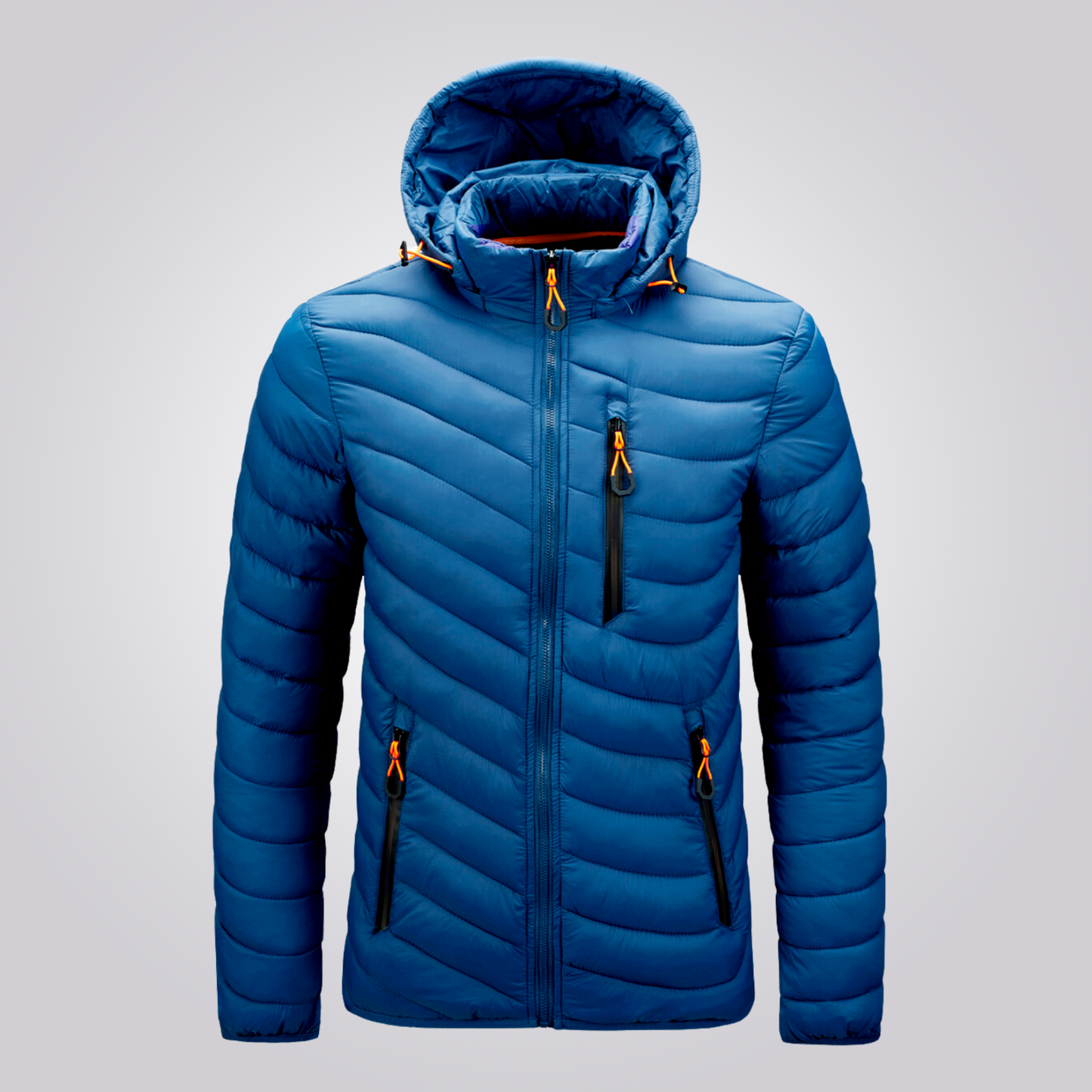 Men's Puffer Jacket with Removable Hood