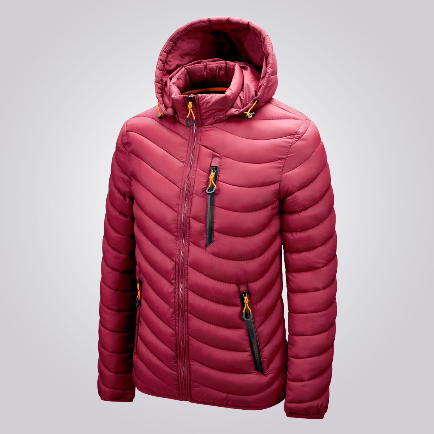 Men's Puffer Jacket with Removable Hood