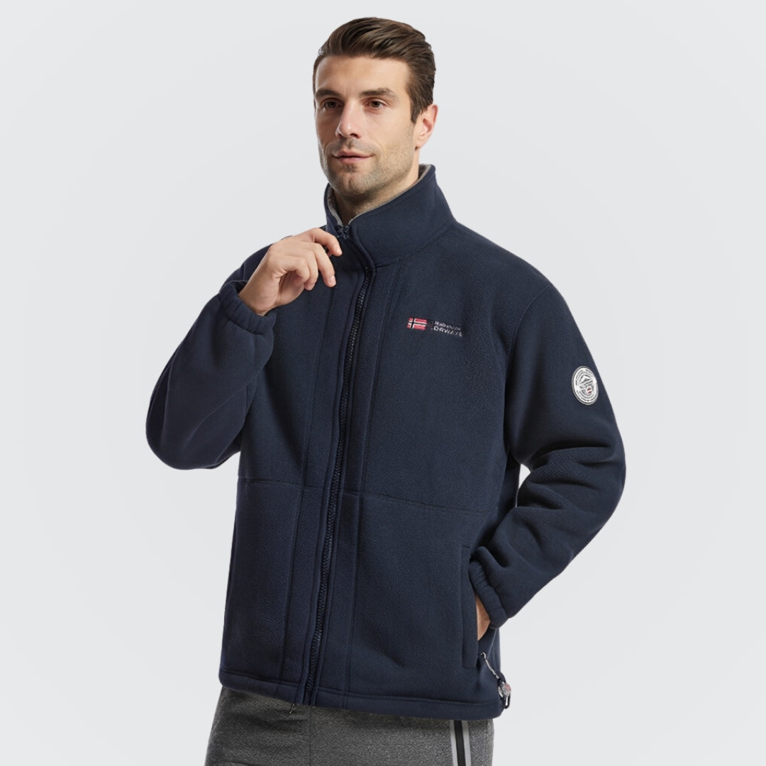 Men's Fleece Jacket in Polar Wool Norway