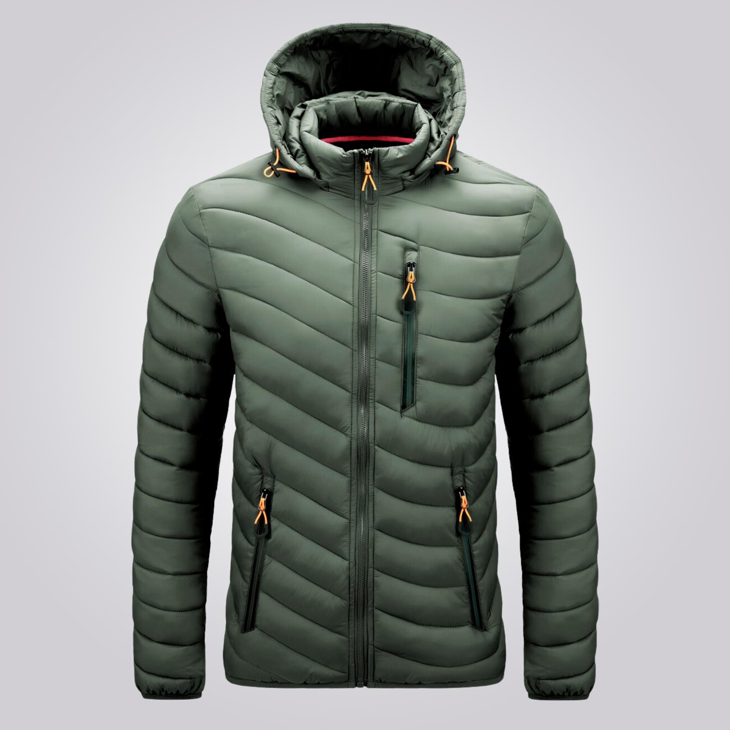 Men's Puffer Jacket with Removable Hood