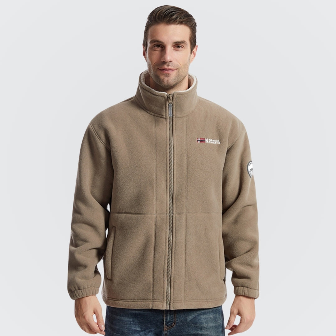 Men's Fleece Jacket in Polar Wool Norway