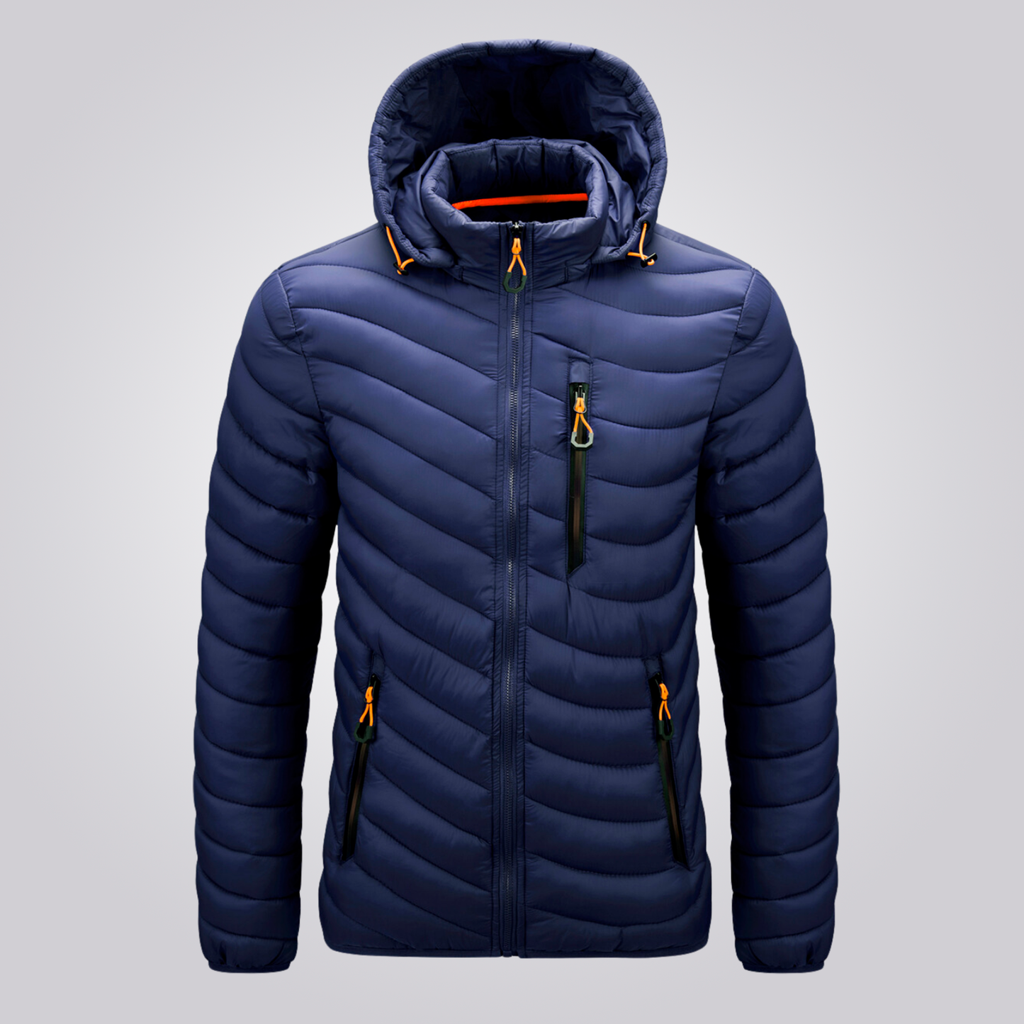 Men's Puffer Jacket with Removable Hood