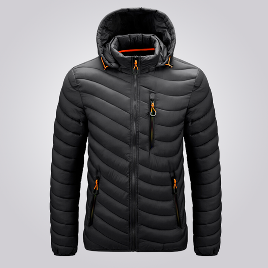 Men's Puffer Jacket with Removable Hood