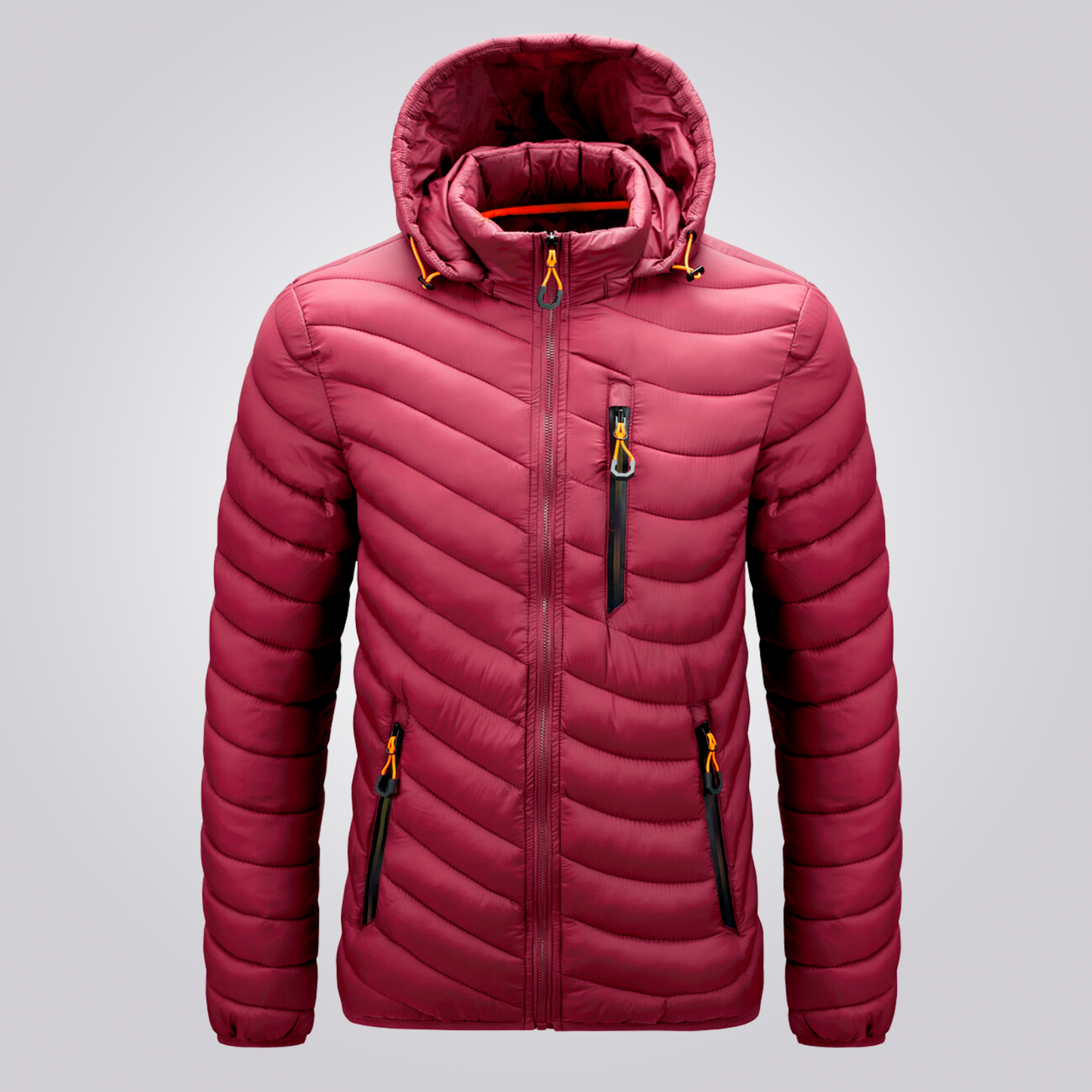 Men's Puffer Jacket with Removable Hood