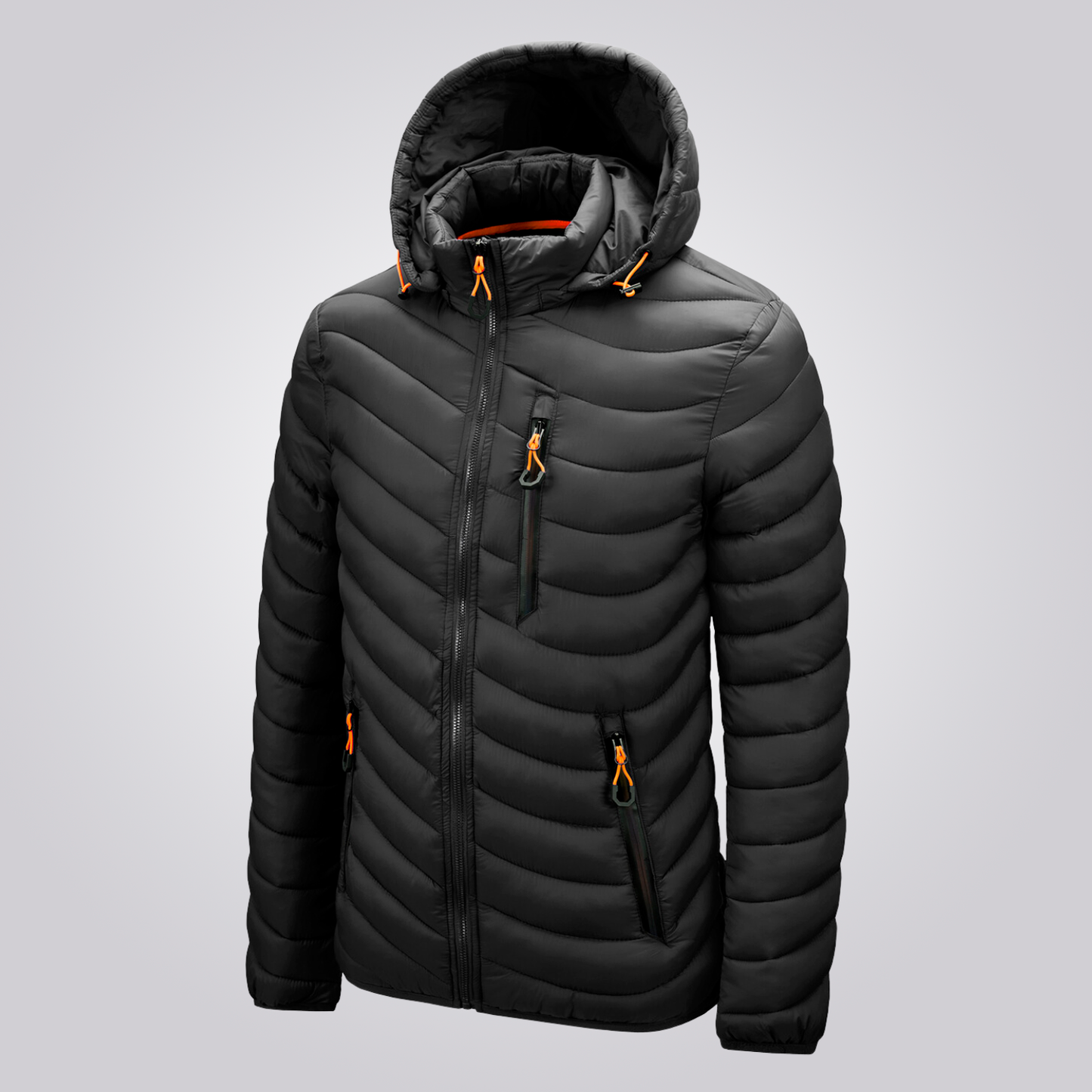 Men's Puffer Jacket with Removable Hood