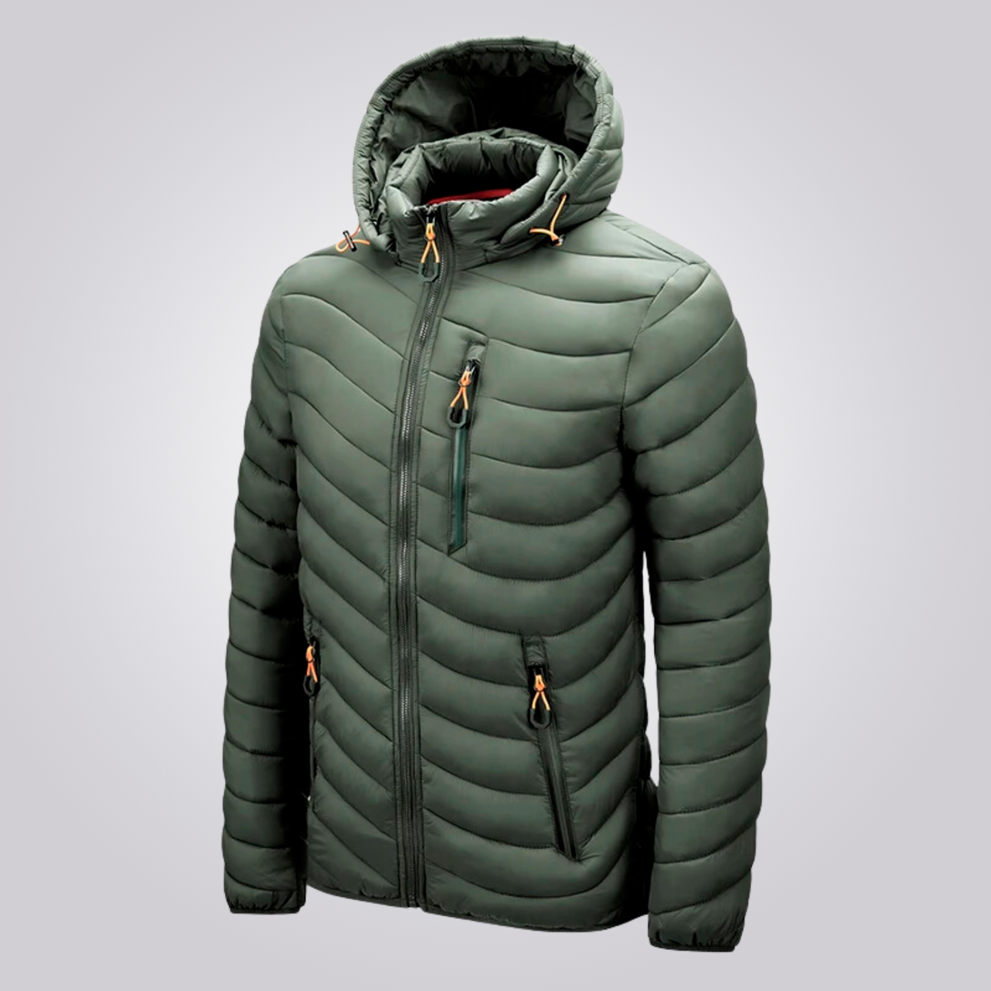 Men's Puffer Jacket with Removable Hood