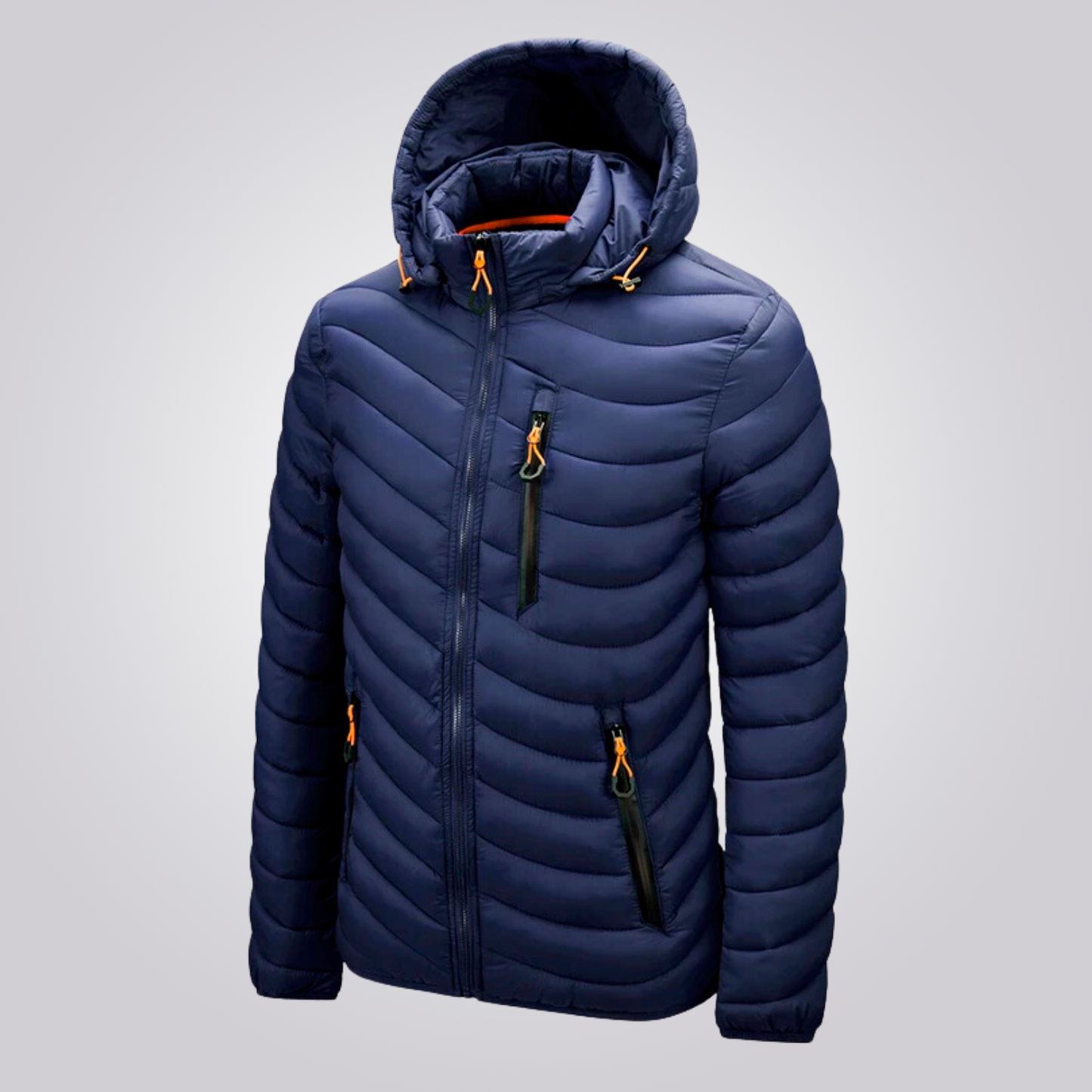 Men's Puffer Jacket with Removable Hood